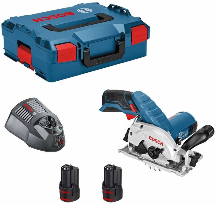 BOSCH Sierra Circular BOSCH GKS 12V-26 (2 x 3,0 Ah + GAL1230CV + L-Boxx 136)