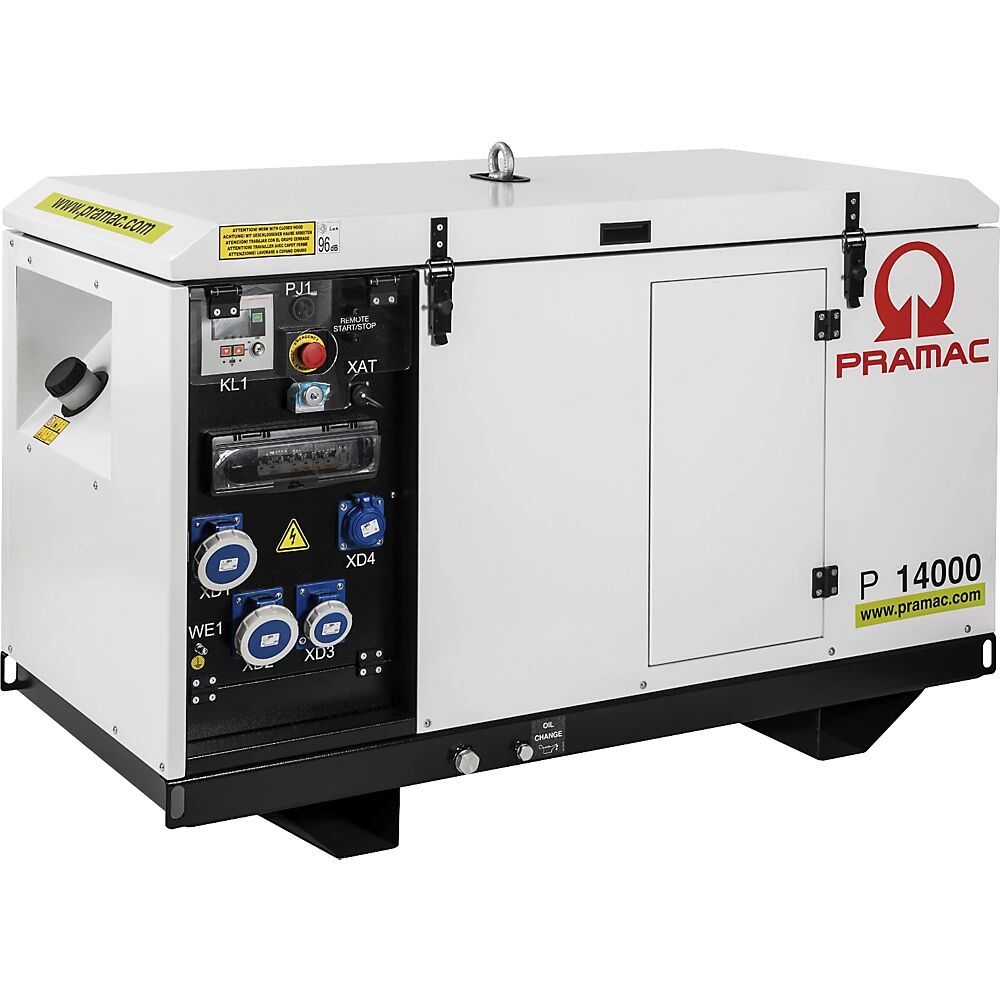 Pramac Generador eléctrico serie P, diésel, 230 V, P 14000 - potencia 10,76 kVA, 9,68 kW