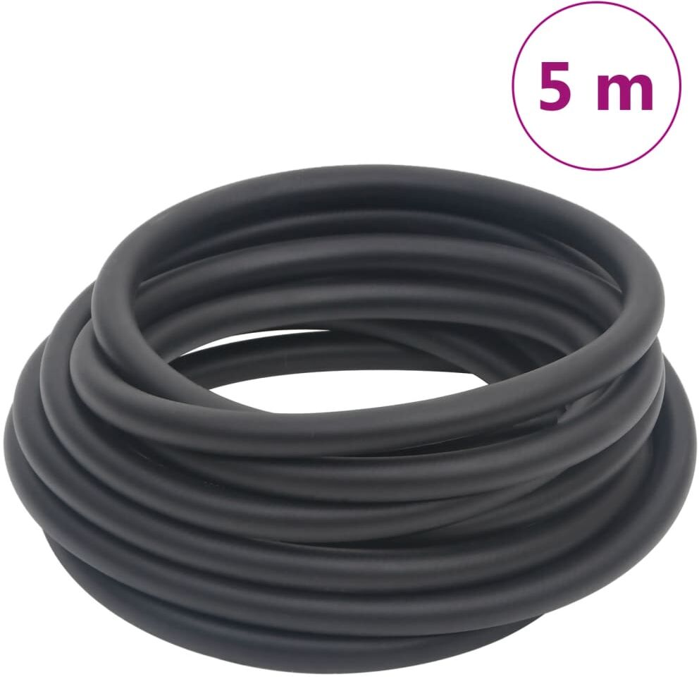 vidaXL Manguera de aire híbrida caucho y PVC negro 15 mm 5 m