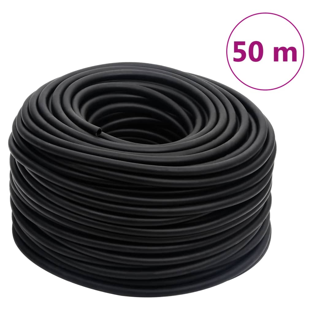 vidaXL Manguera de aire híbrida caucho y PVC negro 15 mm 50 m