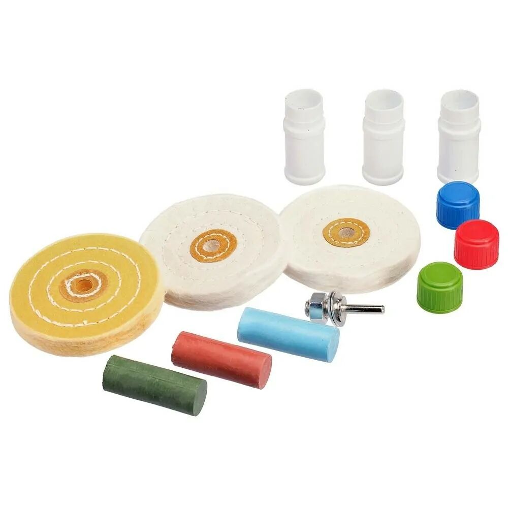 Toolzone Kit de discos y pastas para pulir metales. 7 Piezas