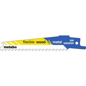 Metabo 5 lames de scies sabres, B+M, flexible, 100 x 0,9 mm (628265000)