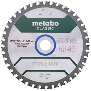 Metabo LAME DE SCIE A« STEEL CUT CLASSIC A» 165X20 Z40 FZFAFZFA 4A° 628273000