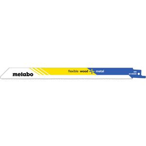 Metabo 5 lames de scies sabres, B+M, flexible, 225 x 0,9 mm (631495000)