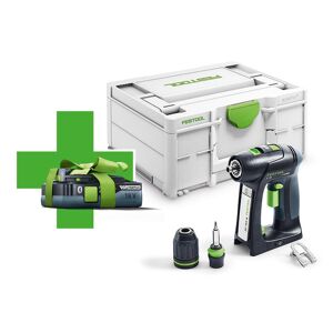 ACTION Festool Perceuse visseuse sans fil C 18 Basic 577050 y compris 1 batterie gratuite incluse dans la livraison