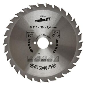 wolfcraft Lames de scies circulaires manuelles Serie vert coupes semi fines rapides 6381000