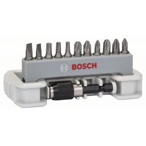 Bosch Jeu d'embouts de tournevis extra durs, 11 pieces, PH, PZ, T, S, 25 mm, porte-embout 2608522130