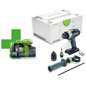 ACTION Festool Perceuse visseuse a percussion sans fil QUADRIVE PDC 184 Basic 577053 y compris 1 batterie gratuite incluse dans la livraison