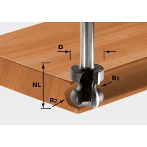 Festool Fraise pour poignee mouluree HW S8 D22/16/R2,5+6-491140