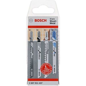 Bosch Professional 2607011437 15-Piece Jigsaw Blade Set (for Wood and Metal, Accessory for Jigsaws) - Publicité