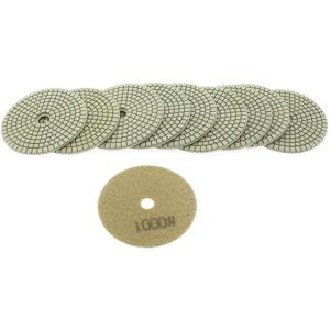 Varan Motors - NEWGP-01-6 10pcs pads diamant 100mm grain 1000 pour polissage a l'eau, polisseuse a l'eau