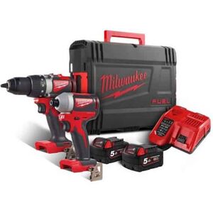 MILWAUKEE Pack perceuse M18 BLDD2 + visseuse M18 BLID2 - M18 BLPP2B2-502X