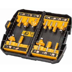 DEWALT Coffret 12 fraises de défonçeuse Ø8mm - DT90016