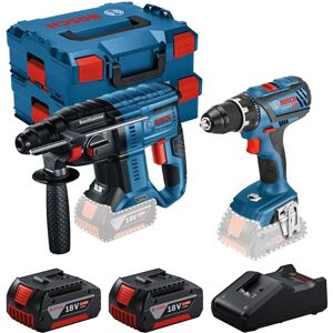 BOSCH Perfo GBH18V-21 + Visseuse GSR18V-28 plus 2x4Ah - 0615990M0R