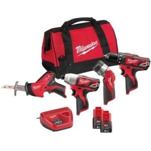 MILWAUKEE Pack 4 outils 12V 2Ah - M12 BPP4A -202B - 4933441240