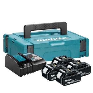 Pack 4 batteries 18V 6Ah + chargeur DC18RC + MakPac - 198140-7