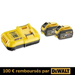 DEWALT Pack 2 batteries FLEXVOLT XR 18V/54V 9Ah + chargeur - DCB118X2-QW - Publicité