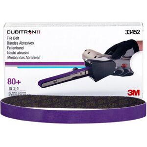 3M - 33452 abrasive ceinture mineral ceramic grit 80+ 20 x 520 mm 10 pieces - Publicité