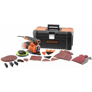 Black & Decker Multiponceuse Autoselect Filaire - 220 w - Vitesse max 3000 trs/min - 21 accessoires - Livrée en boite à outil (KA280LKA-QS) - Publicité