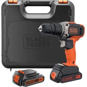 Black & Decker BLACK+DECKER BCD003C2K Perceuse à percussion sans fil 18V Li-ion 2 Batteries Coffret - Publicité