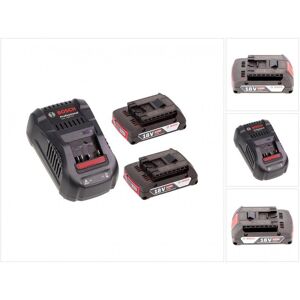 Bosch Set - 2 x Batteries GBA 2 Ah + Chargeur GAL 1880 CV pour batteries de 14,4 V - 18 V Li-Ion - Publicité