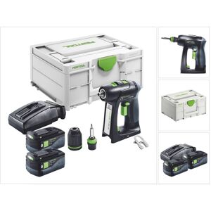 C 18-Basic Perceuse-visseuse sans fil 18 v 45 Nm Brushless + 2x batterie 5,0 Ah + chargeur + Systainer - Festool - Publicité