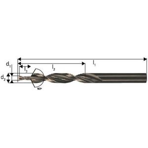 Guhring - Foret étagé à queue cylindrique avant-trou 90°, filetage M8, foret h9 (d1) x fraise h8 (d2) 6,8 x 9,0 mm