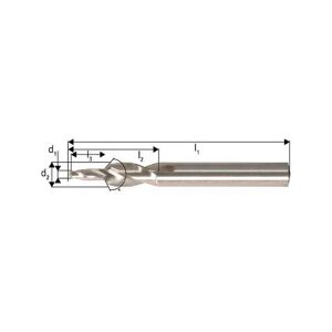 GUHRING Foret étagé pour avant-trous, queue cylindrique 90° Fraise à carotter, filetage M5, foret h8 (d1) x fraise h6 (d2) 4,2 x 5,5 mm