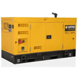 Vito - Groupe électrogène 15KVA 13,2KW Diesel Triphasé Monophasé avr Démarrage Automatique Autonomie 17 h yellow - Publicité