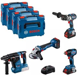 Bosch - kit 4 Outils gsr/gdx/gws/gbh +1 Batterie 4.0AH + 2 Batterie 5.5 ah - 0615990N32 - Publicité