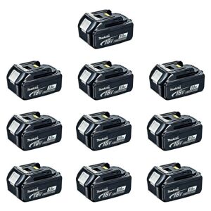Pack de 10 Batteries 18V Li-Ion lxt 3.0 Ah avec indicateur de charge BL1830B Makita - Publicité