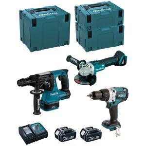 MAKITA Kit MK312RTJ (DHR243 DHP481 DGA504 2 x 5,0 Ah DC18RC MAKPAC 2 MAKPAC 3 MAKPAC 4) - Publicité