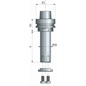 - Mandrin pour défonceuse HSK63F Ø63/35 H33/80 -  -MP09M35080