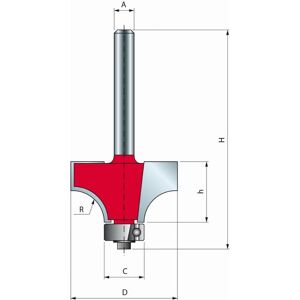 Mèche pour arrondi convexe Freud 16,7 H12,7/54,9 Q8 Z2 -  -34-10108P