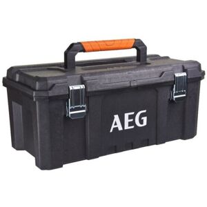 Pack perceuse a percussion + perforateur BL + meuleuse 125 BL - AEG POWERTOOLS - Avec batteries et caisse de rangement 37 L - Publicité