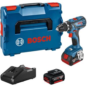 Perceuse-visseuse 18V gsr 18V-28 + 2 batteries 4Ah + chargeur + l-boxx Bosch 060186610H - Noir - Publicité