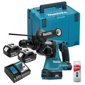 Perfo-burineur MAKITA DHR243RTJ 18V LXT SDS-Plus 2J (2x5,0 Ah) en MAKPAC - Publicité