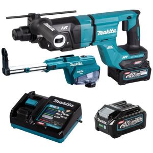 Makita - Perfo-burineur sds+ 40V max 28 mm 2.9J 2 batt.BL4040 + DX14 - HR007GM202 - Publicité