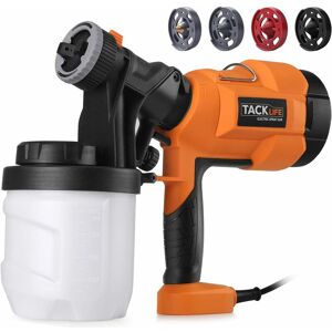 Tacklife - Pistolet à Peinture, Pulvérisateur électrique 500W hvlp, Débit Réglable à 800ml/min, 3 Modes de Pulvérisation et 4 Buses, Bouton de - Publicité