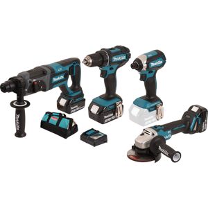 makita Pack 4 machines sans fil Makita DLX4080TX1 18V Li-ion 5Ah