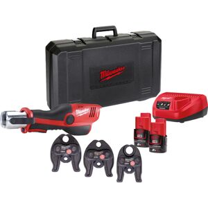 Milwaukee Set de pince à sertir M12 HPT-202C Milwaukee 12V Li-ion 2Ah - U