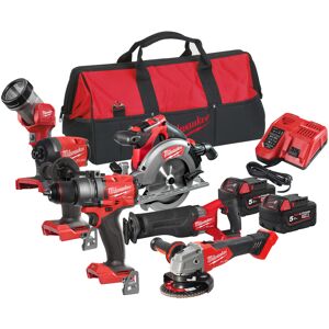 Milwaukee Pack 6 machines sans fil Milwaukee M18 FPP6E3-502B 18V Li-Ion 5 Ah