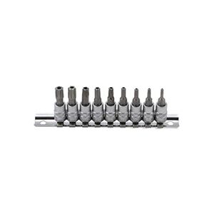 BGS TECHNIC Jeu de douilles à embouts pour Torx Plus - 6,3mm (1/4) - avec perçage T10/T50 - 9 pcs - 2165 - Publicité