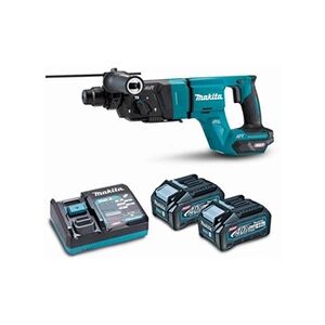 Makita Perfo-burineur SDS+ 40V max 28 mm 2.9J 2 batt.BL4040 + DX14 - HR007GM202 - Publicité