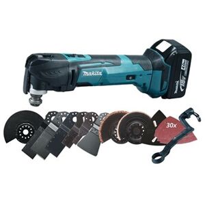 Makita Découpeur-ponceur multifonctions 18V + 2 batteries 4Ah + chargeur rapide + coffret MAKPAC - - DTM51RMJX3 - Publicité