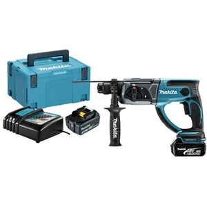 Makita Perfo-burineur SDS Plus 18V + 2 batteries 5Ah + chargeur + coffret MAKPAC - - DHR202RTJ - Publicité