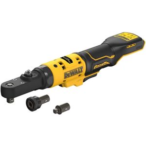 Clé à cliquet DEWALT XR 12V Brushless - Batteries 2 x 3.0Ah - Têtes interchangeables 1/4', 3/8' et porte-embout hexagonal 1/4' - DCF500L2G-QW - Publicité