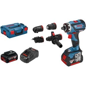 Perceuse visseuse BOSCH GSR 18V-60 FC Professional + 2 batteries 5.0 Ah chargeur + Jeux de 4 mandrins GFA - 06019G7100 - Publicité