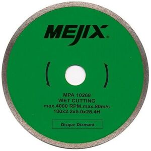 Disque diamant jante continue D. 200 x Al. 25,4/22,23 x Ht. 5 x ép. 2,2 mm - Carrelage, Faïence - 180015 - Mejix