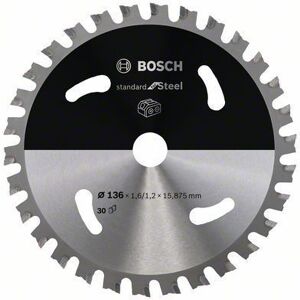 Bosch Lame de scie circulaire Standard for Steel pour scies sans fil 136 x 1,6/1,2 x 15,875 T30 - 2608837745 - Publicité